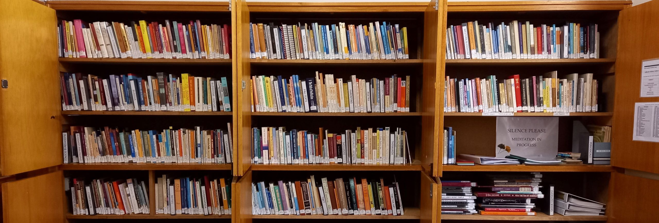 Library shelves